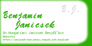 benjamin janicsek business card